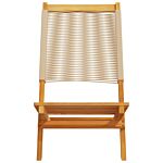 Vidaxl Folding Garden Chairs 8 Pcs Beige Solid Wood Acacia