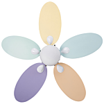 Ceiling Fan With Light Colourful For Kids With Pull Chain 4 Blades Speed Control Modern Design Beliani