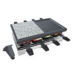 Steba Rc88 Delux Multi Raclette With Stone And Cast Griddle For 8 – Black /stainless Steel Stone Grill Plate, Non-stick Coated Aluminium Cast Plate | Cooking Equipment