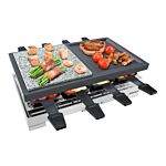 Steba Rc88 Delux Multi Raclette With Stone And Cast Griddle For 8 – Black /stainless Steel Stone Grill Plate, Non-stick Coated Aluminium Cast Plate | Cooking Equipment