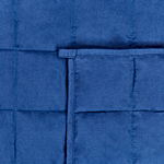 Weighted Blanket Navy Blue Polyester Fabric Glass Beads Filling Rectangular 150 X 200 Cm 9kg 19.84lb Quilted Beliani