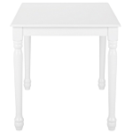 Dining Table White Rubberwood 120 X 75 Cm Rectangular Vintage Beliani