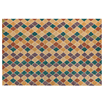 Area Rug Mulitcolour Wool 160 X 230 Cm Flat Weave Hand Tufted Geometric Pattern Beliani