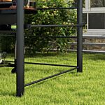 Outsunny 2.4 X 1.5m Outdoor Grill Gazebo With Side Shelves, Pc Board Roof, Dark Grey