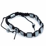 Magnetic Hematite Shamballa Bracelet - Flat Cubes