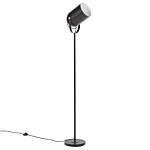 Floor Lamp Black Metal 156 Cm Spotlight Shade Adjustable Industrial Home Office Beliani