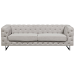 5 Seater Chesterfield Sofa Set Beige Ivory Button Tufted Beliani