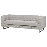 5 Seater Chesterfield Sofa Set Beige Ivory Button Tufted Beliani