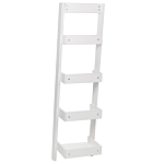 4-tier Ladder Bookcase White Book Shelf Display Beliani