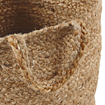 Set Of 2 Jute Storage Baskets Laundry Bins Natural Beliani