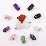 Gemstone Mini Skulls Pendant 20x15mm