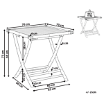 Bamboo Bistro Table Natural Wood 70 X 70 Cm Folding Indoor Outdoor Coffee Table Beliani