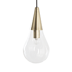 Pendant Lamp Brass Transparent Glass Golden Metal Elements 3 Lights Modern Beliani