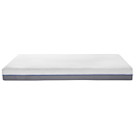 Memory Foam Mattress White With Grey Fabric Super King Size 6ft Medium Firm Beliani