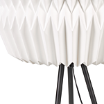 Floor Lamp White Paper Shade Black Metal Legs Modern Contemporary Design Tripod Base Standing Light Beliani
