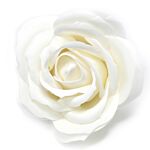 Craft Soap Flowers - Lrg Rose - White - Pack Of 10