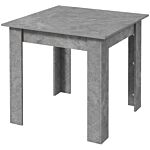 Homcom Square Dining Table, Modern Dining Room Table With Faux Cement Effect, Space Saving Small Dining Table