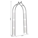 Outsunny Steel Frame Backyard Metal Pergola For Plants & Trellis Garden Arch Black