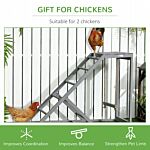 Pawhut Walk In Chicken Run With Chicken Activity Shelf And Cover, 2.8 X 3.8 X 2m