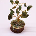 Mini Gemstone Tree On Wood Base - Green Aventurine (15 Stones)