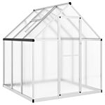 Vidaxl Greenhouse With Base Frame Silver 169x169x195 Cm Aluminium