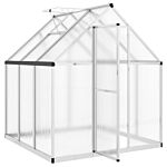 Vidaxl Greenhouse With Base Frame Silver 169x169x195 Cm Aluminium