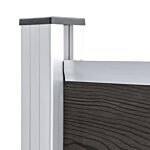 Vidaxl Fence Panel Wpc 180x146 Cm Grey