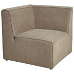 Modular Sofa Beige Taupe Corduroy With Ottoman 3 Seater Sectional Sofa Modern Design Beliani