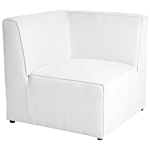 Modular 3 Seater Sofa Off White Corduroy Sectional Two Piece Sofa Modern Jumbo Cord Minimalistic Style Beliani