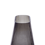 Flower Vase Dark Grey Glass 20 Cm Decorative Tabletop Home Decoration Modern Design Beliani