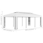 Vidaxl Gazebo With Double Roof 3x6 M White