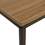 Console Table Dark Wood Top Black Legs 100 X 30 Cm Industrial Style Living Room Hallway Beliani