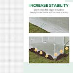 Outsunny 4.5 X 3 X 2m Greenhouse Replacement Cover Reinforced Gardening Plant Cover For Walk-in Growhouse With Zipper Door, White, Cover Only