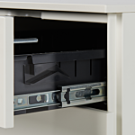 Office Storage Unit Off-white Steel With Castors 3 Drawers Key-locked Industrial Design Beliani
