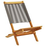Vidaxl Folding Garden Chairs 8 Pcs Grey Solid Wood Acacia