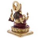 Decorative Gold And Red 14cm Ganesh Statue