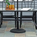 Outsunny Garden 15kg Round Parasol Base Cement Outdoor Umbrella Weight Stand Black