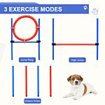 Pawhut Pet Agility Training Equipment Dog Play Run Jump Obedience Training Set Adjustable (pole + Hoop + Hurdle)