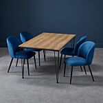 Zara Dining Chair Blue (pack Of 2)