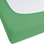 Fitted Sheet Green Cotton 140 X 200 Cm Elastic Edging Solid Pattern Classic Style For Bedroom Beliani