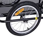 Homcom Bike Cargo Trailer Bicycle Cargo Storage Cart W/ Hitch Cycling Camping Luggage Storage Carrier Transport Steel Black