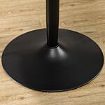 Homcom Round Dining Table, Modern Dining Room Table With Steel Base, Non-slip Foot Pad, Space Saving Small Dining Table, Black