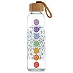 Reusable Glass Water Bottle - Chakra