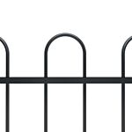Vidaxl Garden Fence With Hoop Top Steel 6.8x0.8 M Black