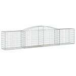 Vidaxl Arched Gabion Baskets 3 Pcs 400x50x80/100 Cm Galvanised Iron