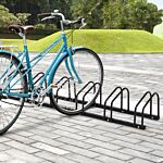 Homcom Bike Stand Parking Rack Floor Or Wall Mount Bicycle Cycle Storage Locking Stand 179l X 33w X 27h (6 Racks, Black)