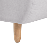 Chaise Lounge Light Grey Fabric Upholstery Light Wood Legs Scandinavian Style Beliani