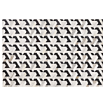 Area Rug Black And White Cowhide Leather 160 X 230 Cm Geometric Pattern Patchwork Beliani