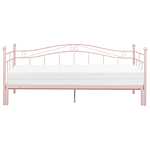 Daybed Trundle Bed Pastel Pink Eu Single 3ft To Eu Super King Size 6ft Slatted Base Pull-out Convertible Beliani