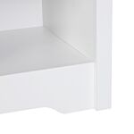 Homcom Modern Bedside Table, Nightstand With Drawer Shelf, End Table For Living Room, Bedroom, Set Of 2, White